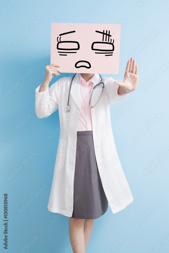 woamn doctor take tired billboard