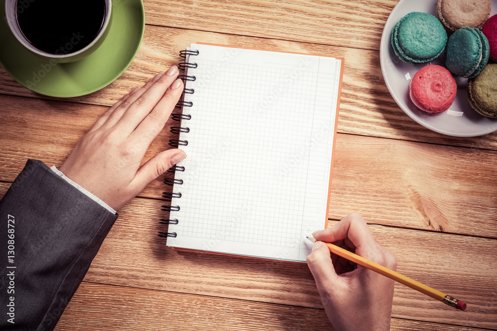 Businesswoman making some notes