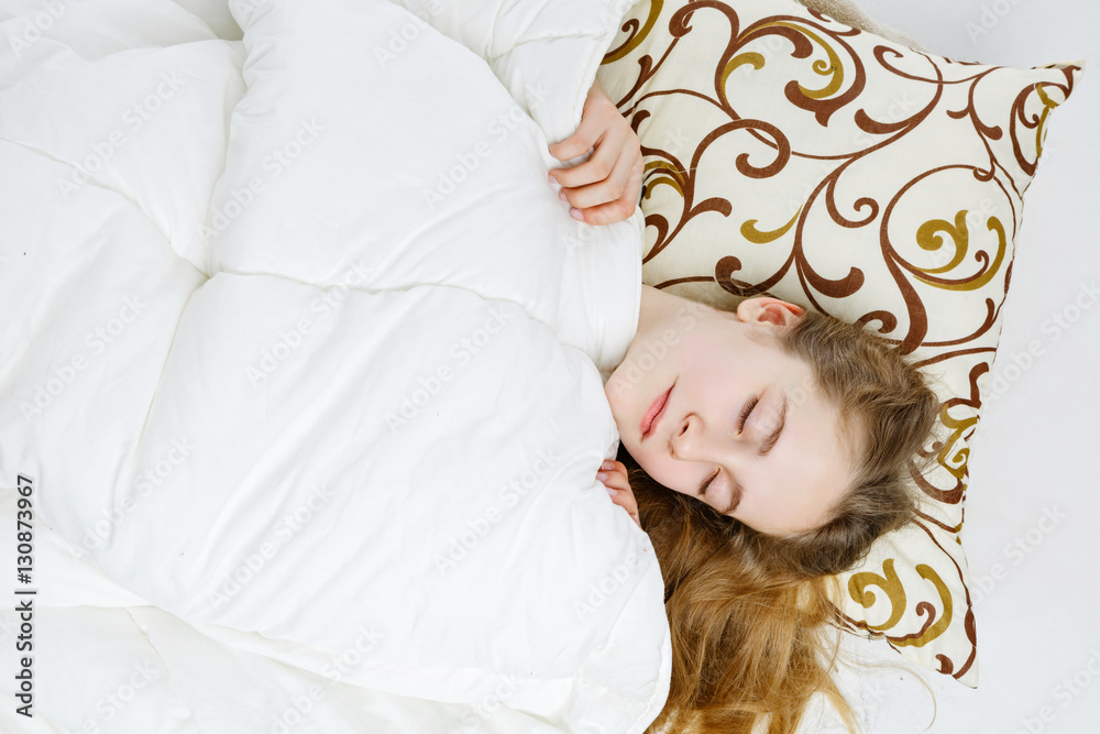 Teen girl sleeping