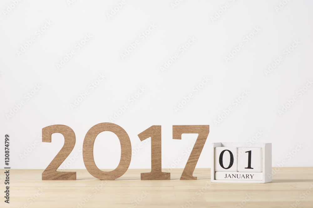 Happy New Year. Sigh symbol from number 2017