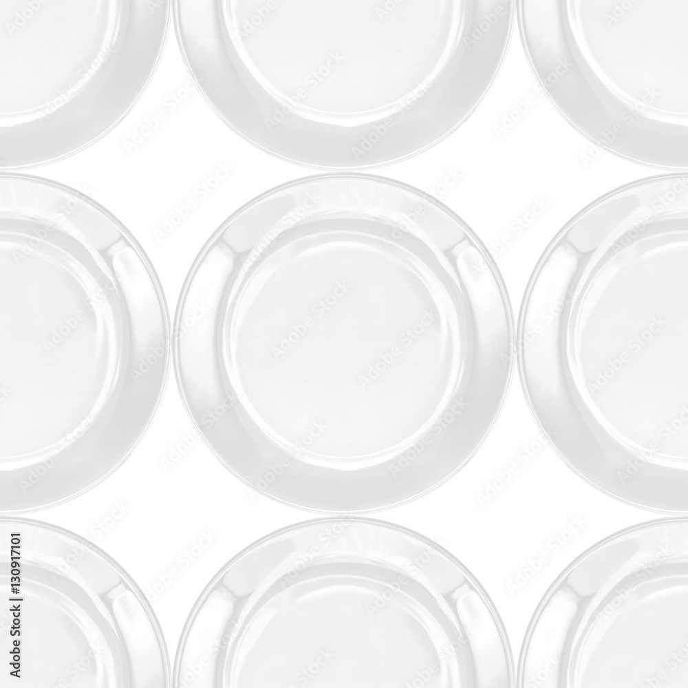 White plate seamless pattern