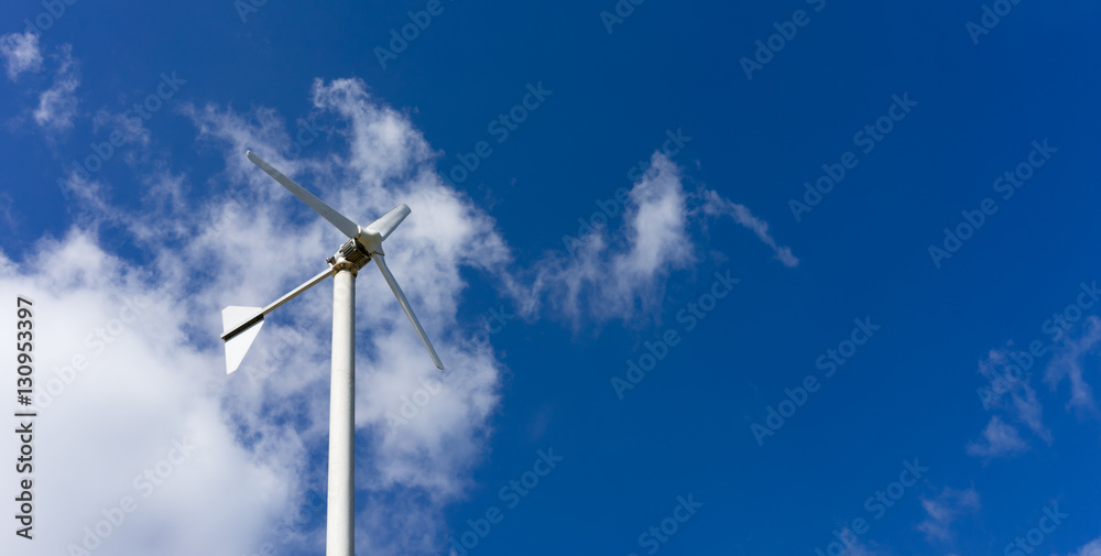 windmill with blue sky and cloud