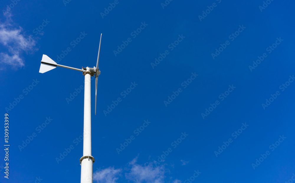 windmill with blue sky and cloud