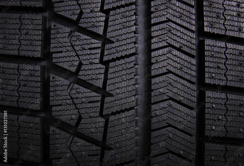 Winter tires close-up