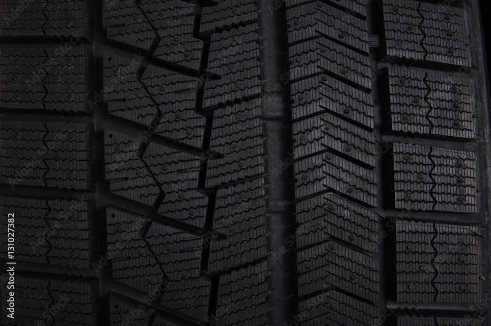 Winter tires close-up