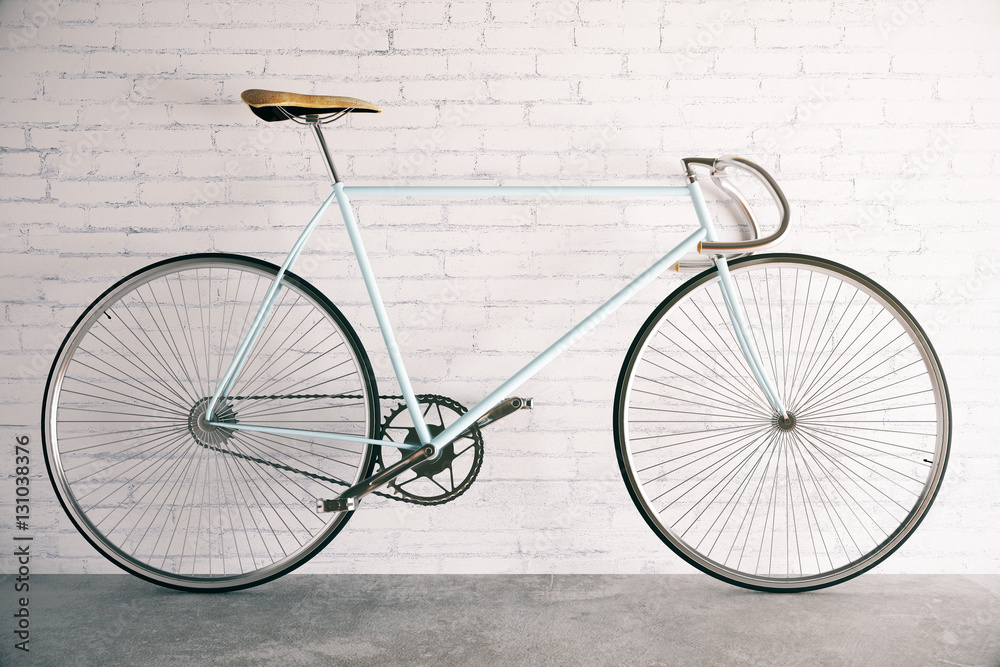 Bicycle in brick interior