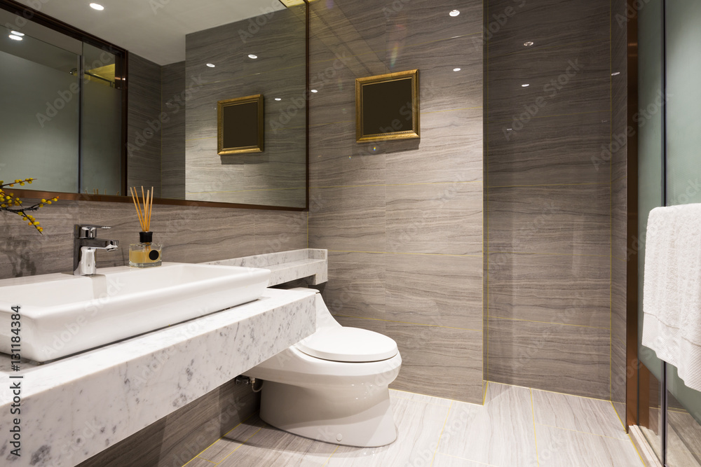 interior of modern bathroom