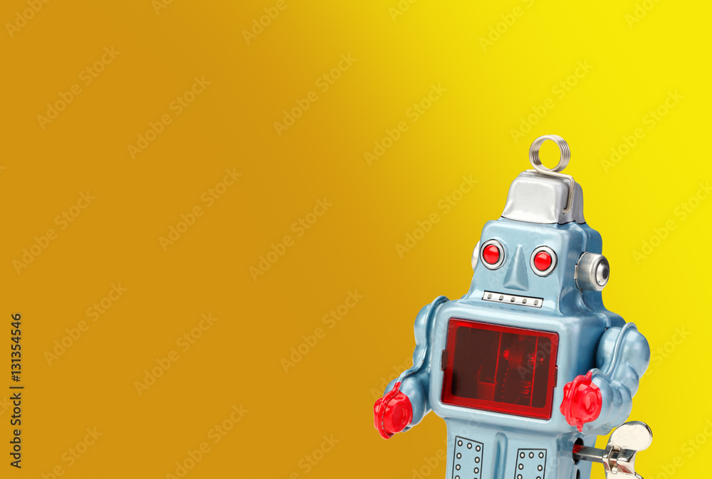 old classic tin robot