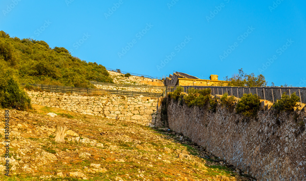 Charles V Wall at the Rock of Gibraltar, a 16th-century defensive structure