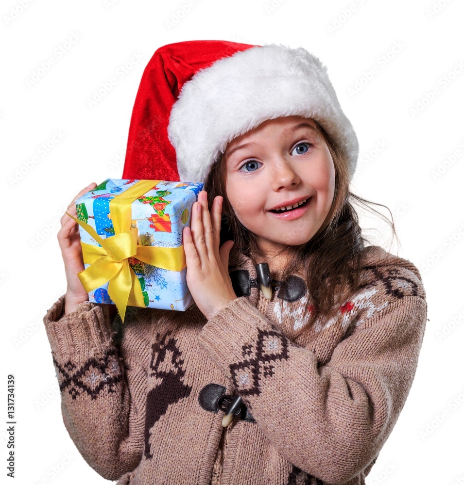 Child and gift.