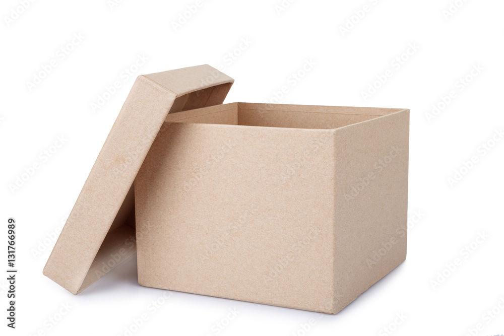 Cardboard box isolated on a white background