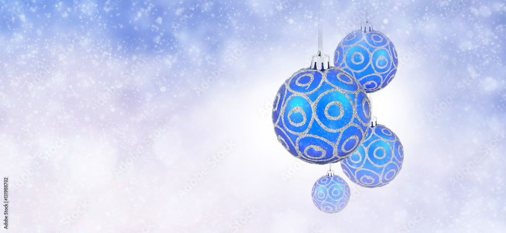 Winter background with christmas ball