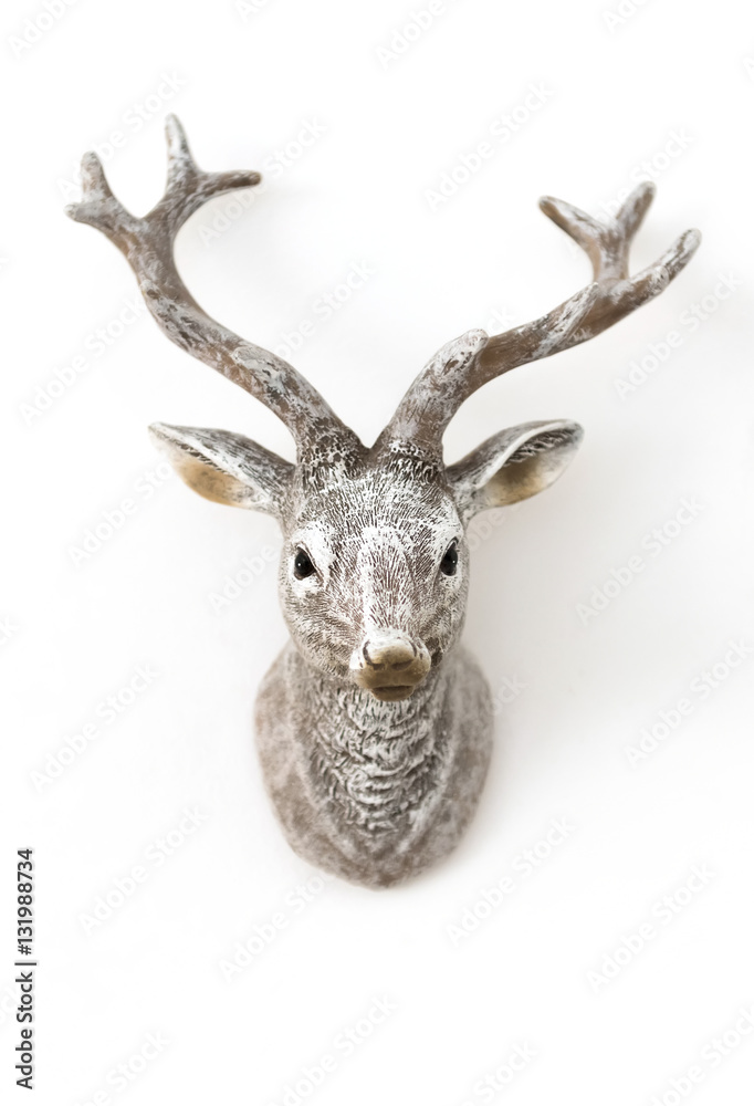 Deer head on wall. Christmas decoration