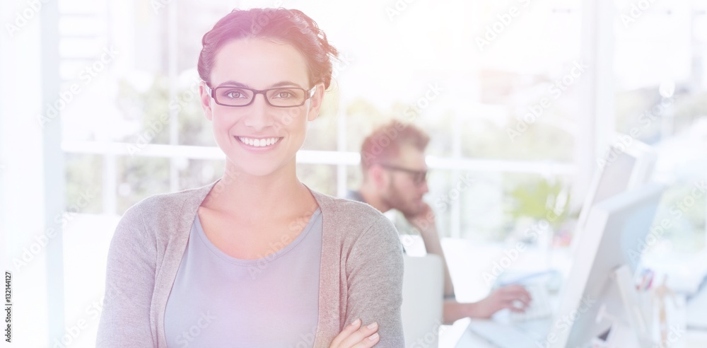 Young attractive designer smiling at camera