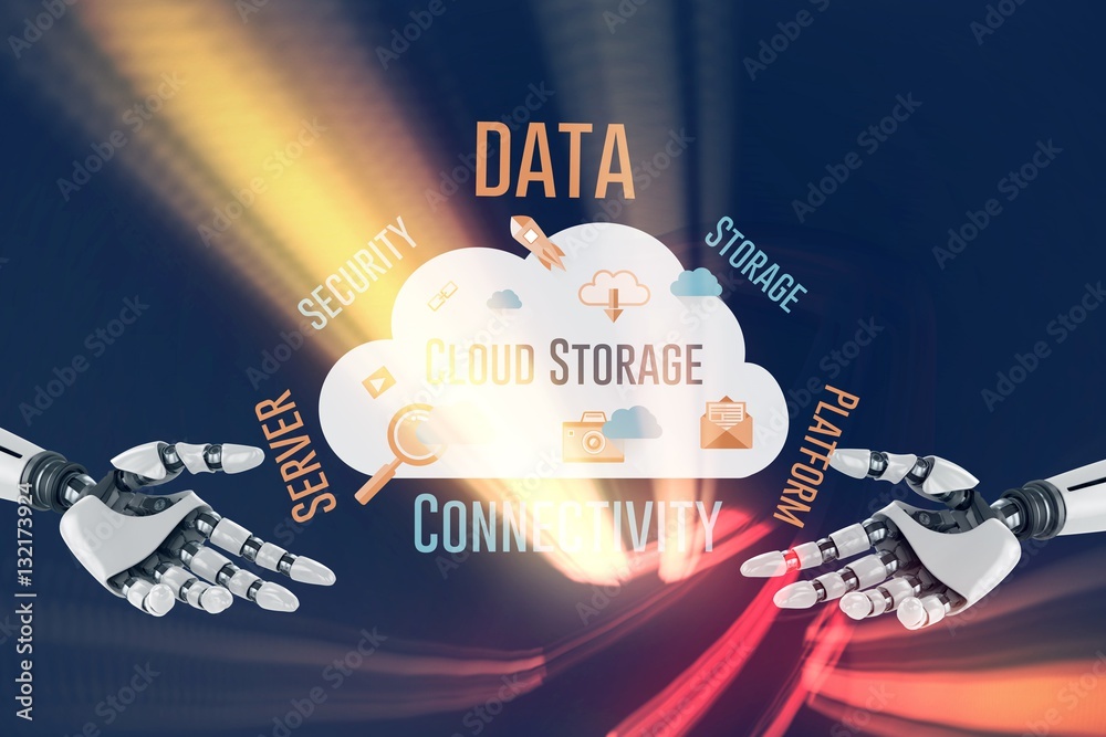 Composite image of cloud computing