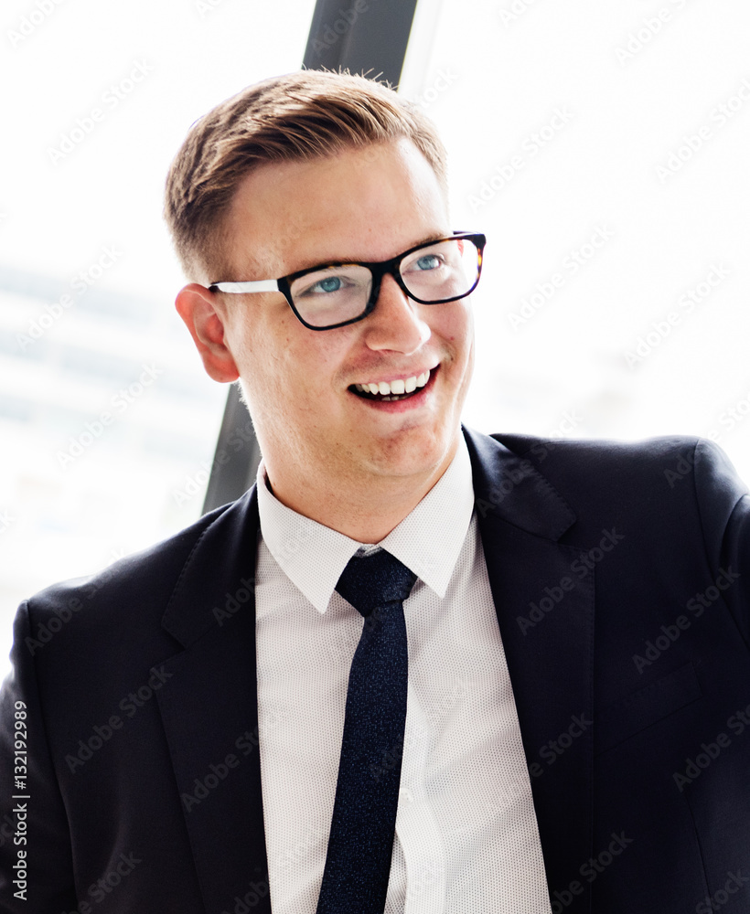 Businessman Handsome Smart Smiling Concept