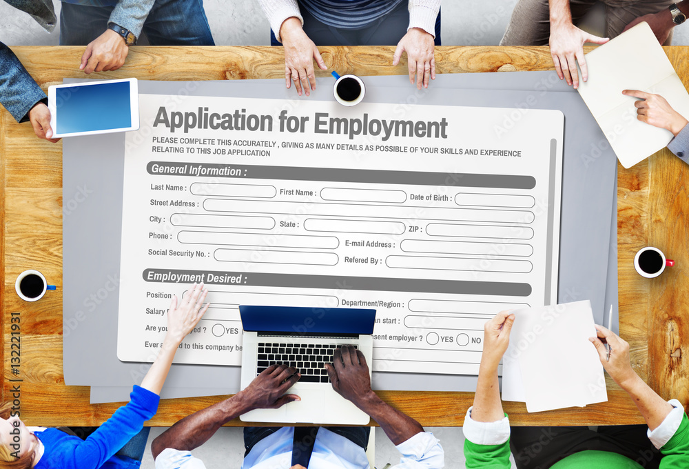 Application For Employment Form Job Concept