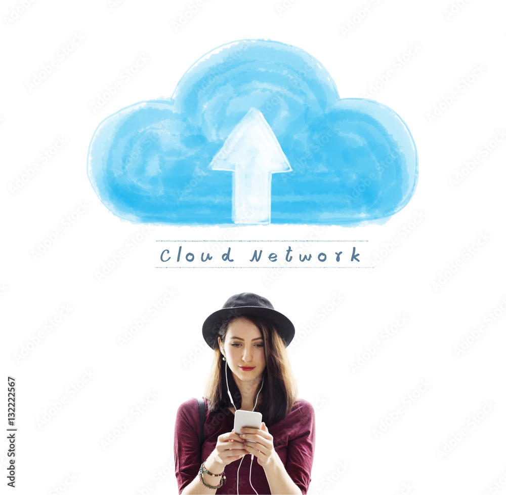 Cloud Network Connecting Technology Internet Online Concept