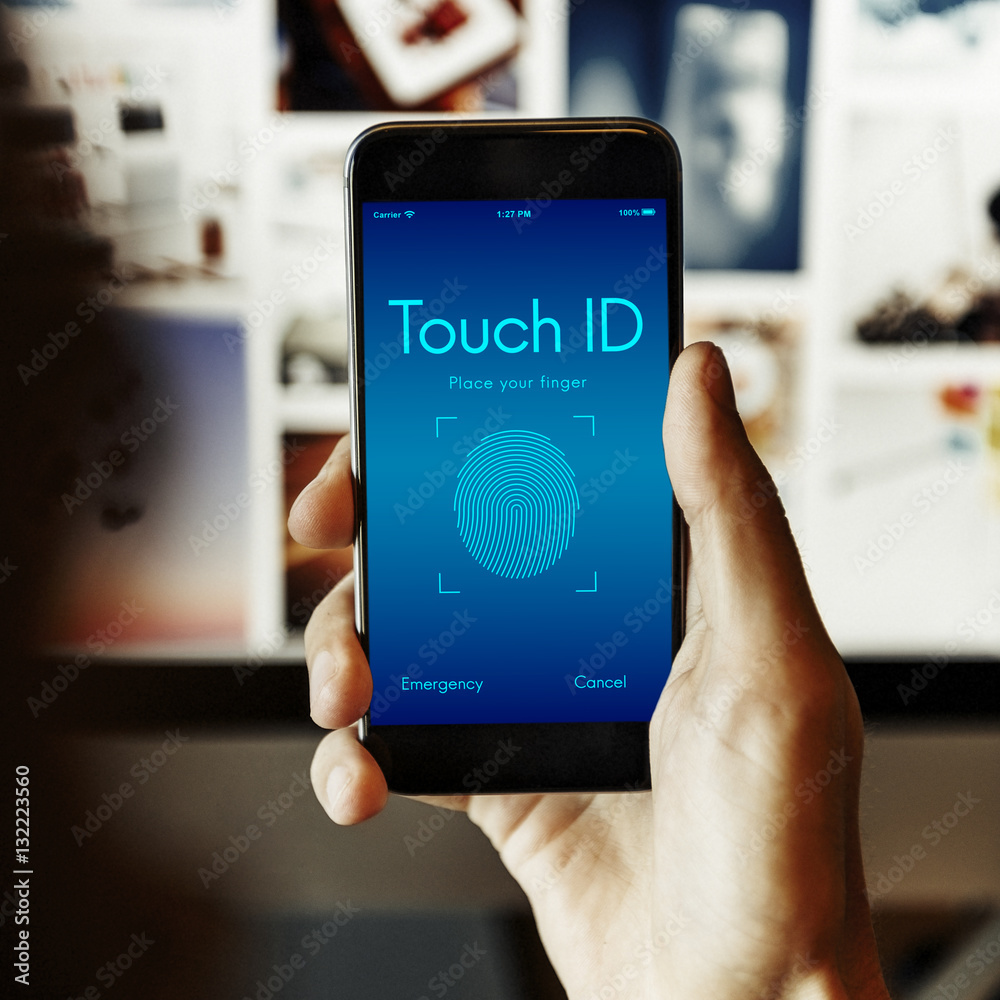 Touch ID Access Cyber Digital Security Graphic Concept