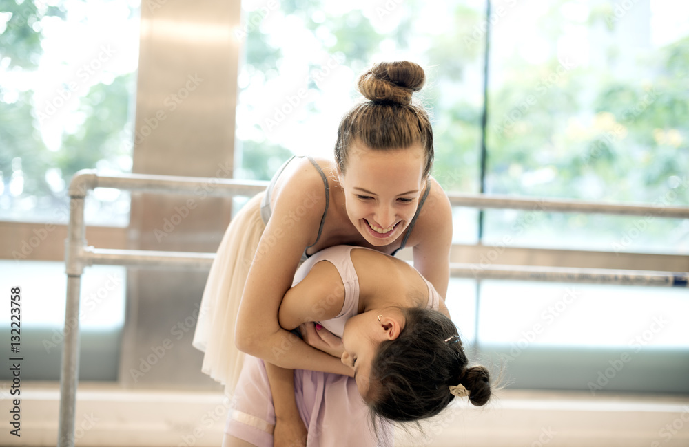 Ballerina Ballet Dance Practice Innocent Concept