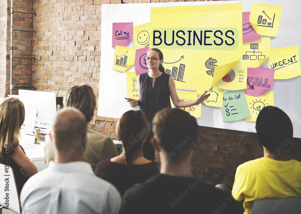 Business Plan Marketing Strategy Growth Success Concept