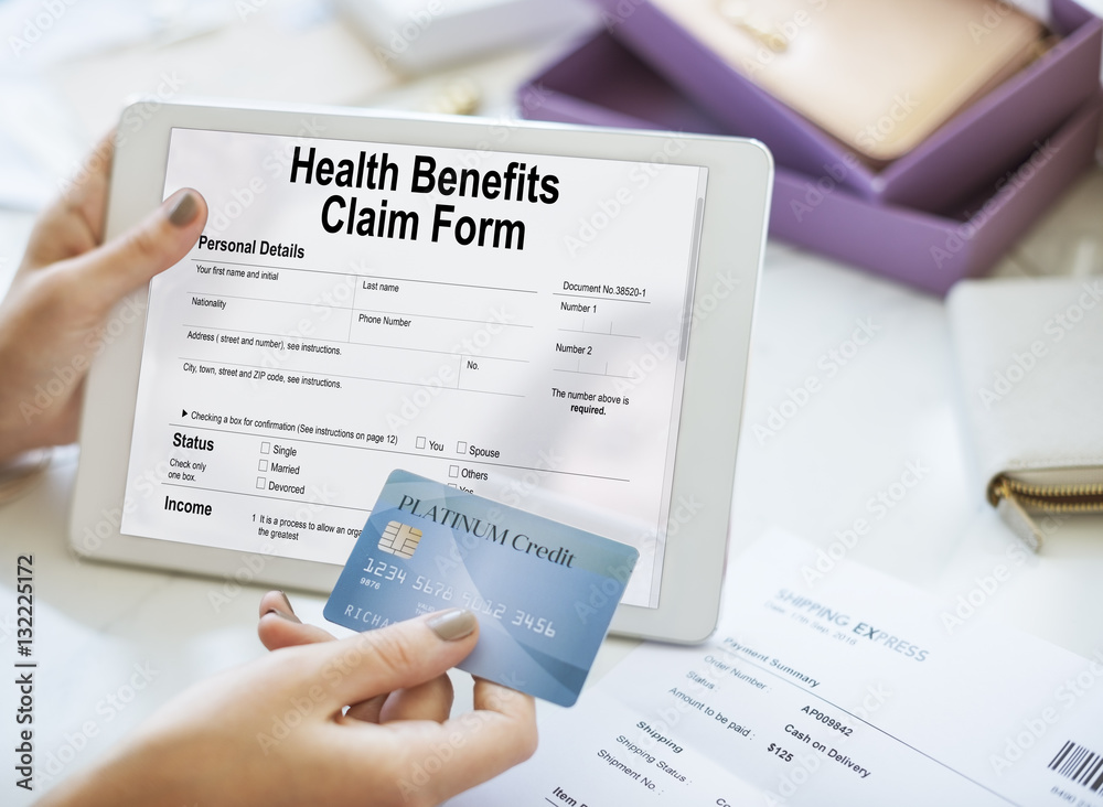 Health Benefits Claim Benefits Form Concept