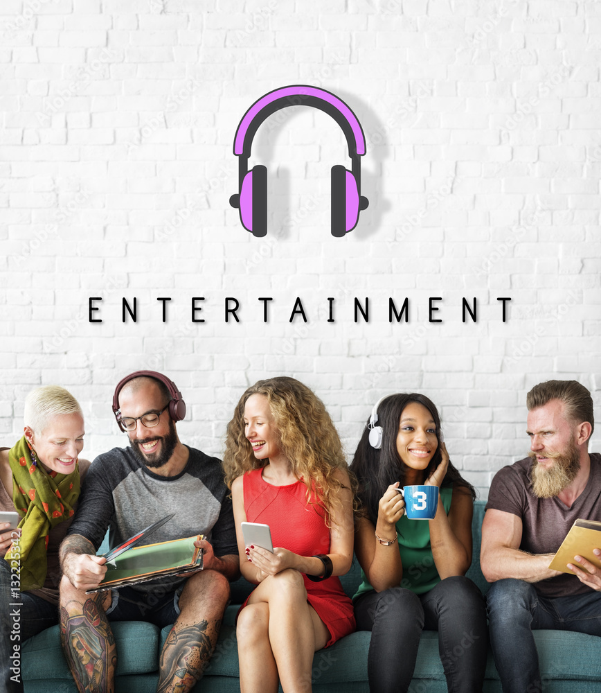 Entertainment Audio Multimedia Podcast Graphic Concept