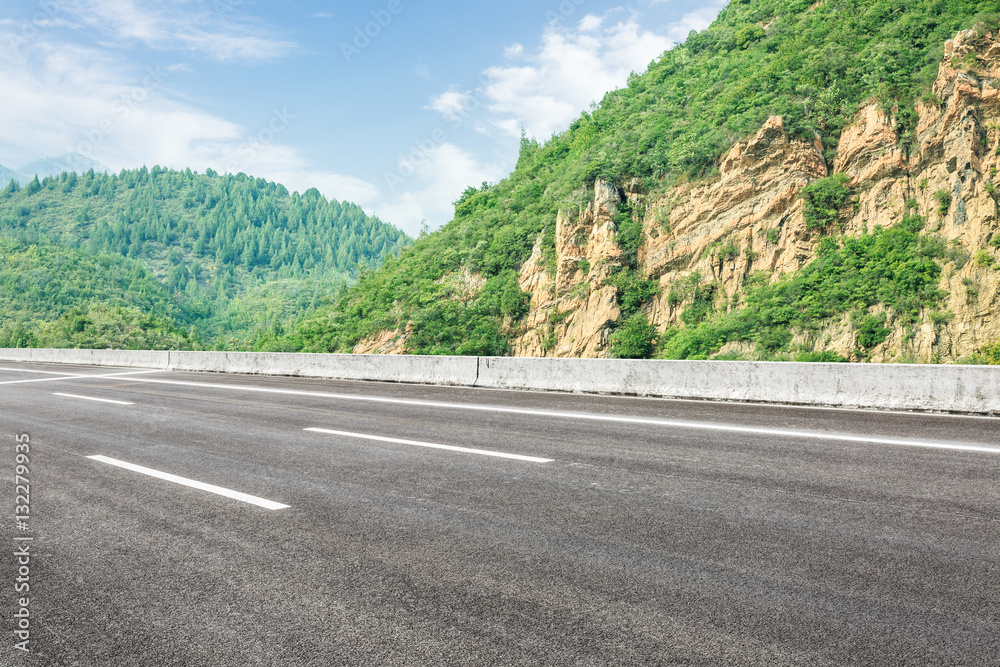 Asphalt road in the mountains