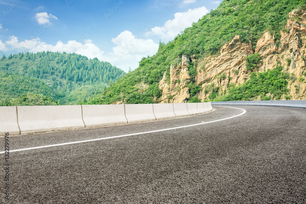 Asphalt road in the mountains