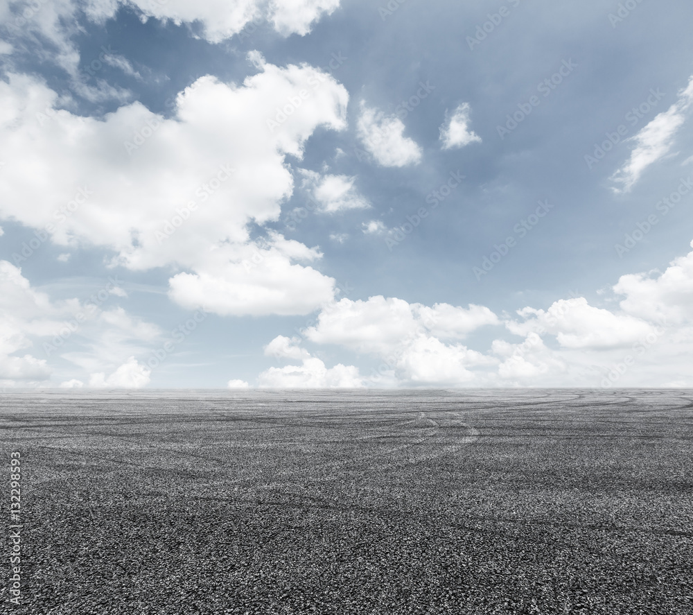 Asphalt road and sky