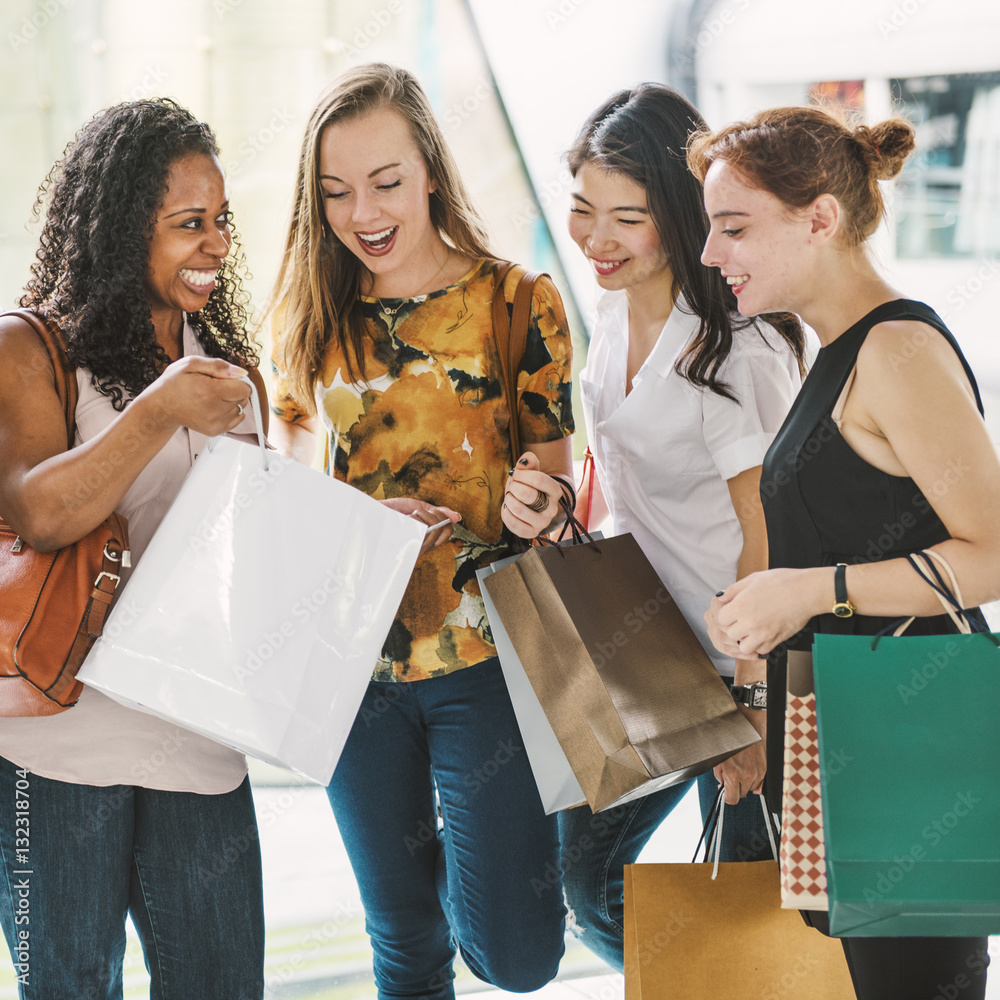 Group Of People Shopping Concept