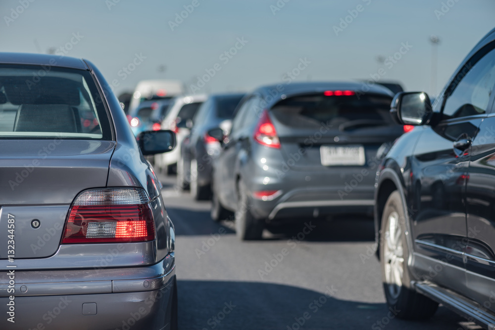 traffic jam on express way