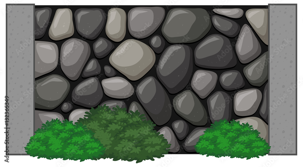 Wall made of rocks