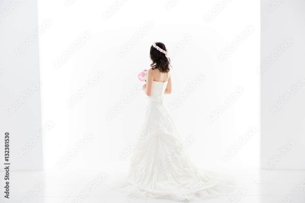 young asian woman wedding image