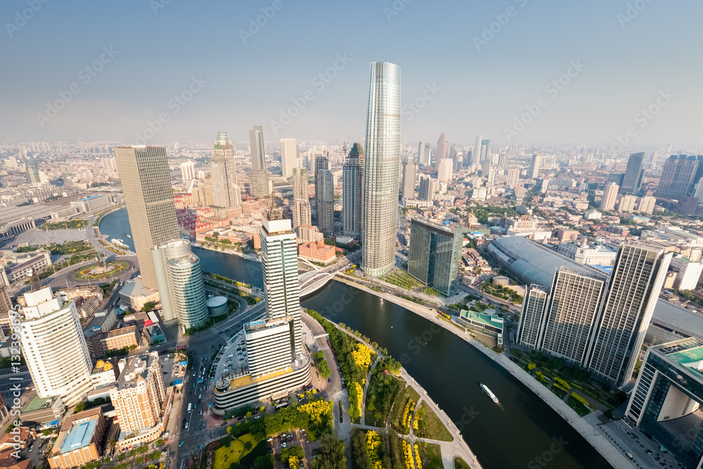 tianjin skyline in afternoon