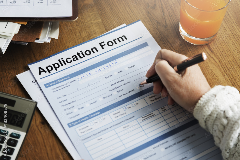Application Form Document Fill Writing Concept