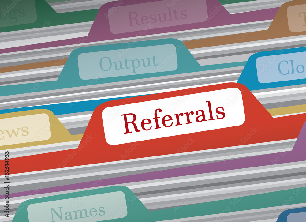 Referrals folder in file folders personal finance vector illustration