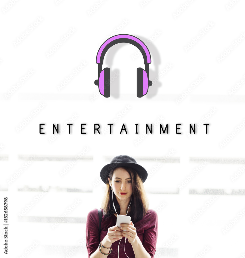 Entertainment Audio Multimedia Podcast Graphic Concept