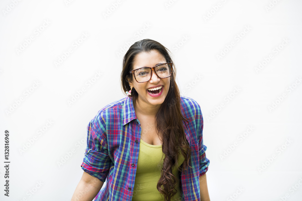 Indian Teen Girl Smiling Portrait Concept