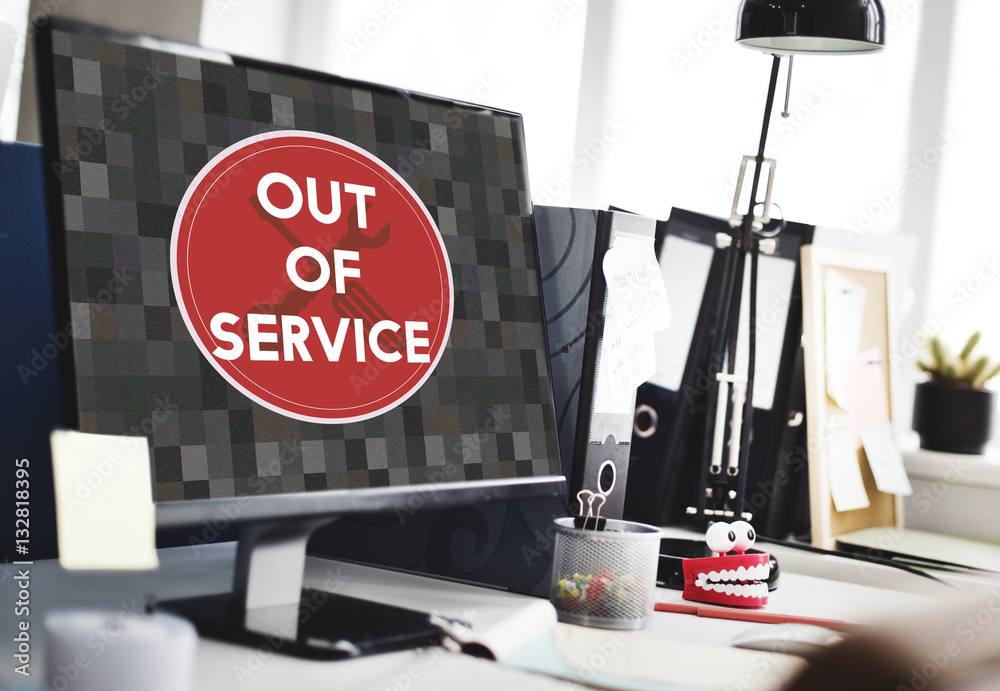 Out Of Service Sign Graphic Concept