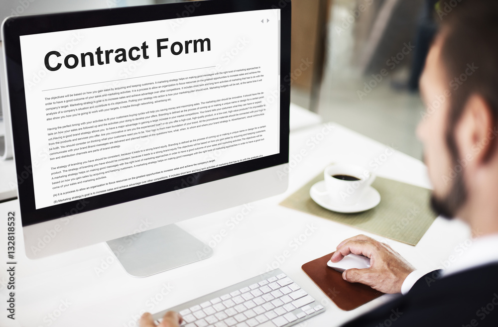 Contract Form Document Law Obligation Concept