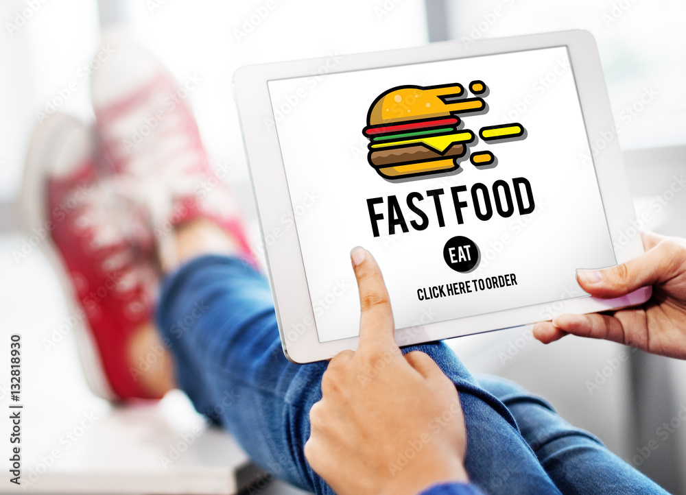 Fastfood Burger Junk Meal Takeaway Calories Concept