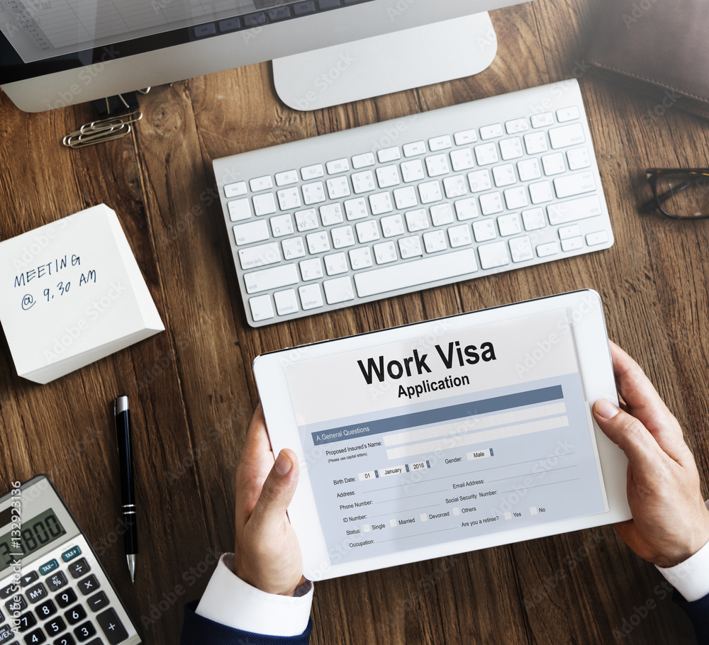 Work Visa Application Employment Recruitment Concept