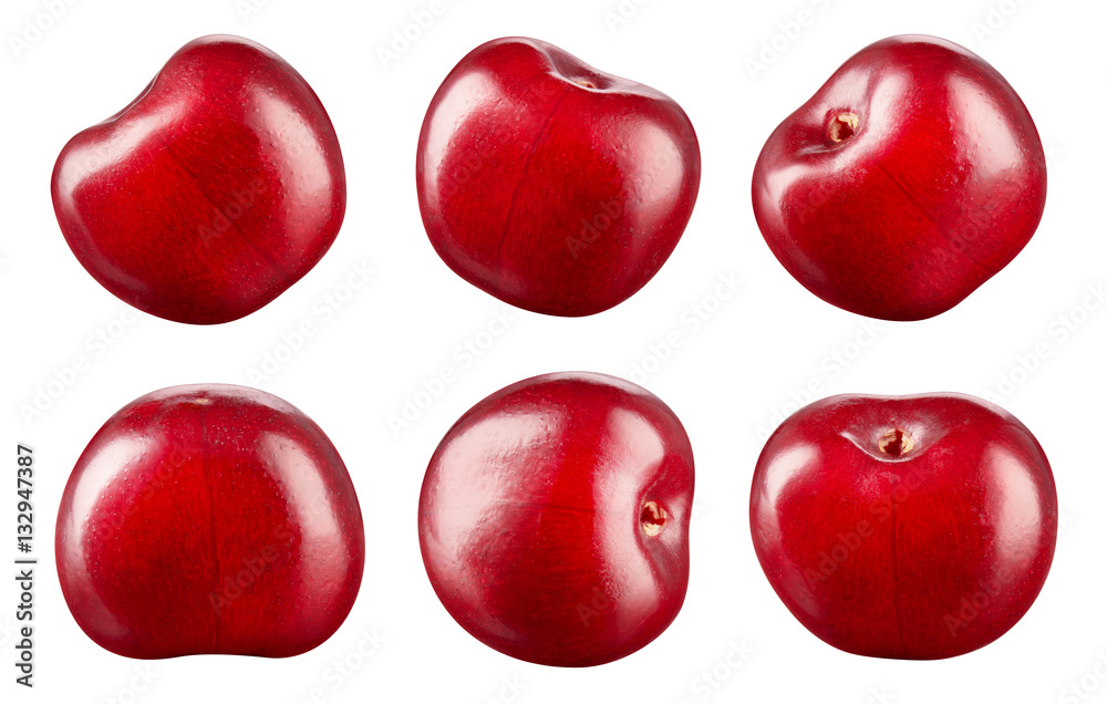 Cherry isolated on white background. Collection. With clipping p