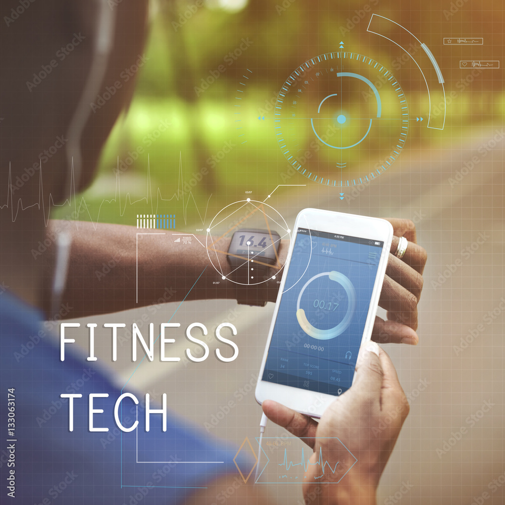 Fitness Tech Healthcare Wellness Innovation Concept