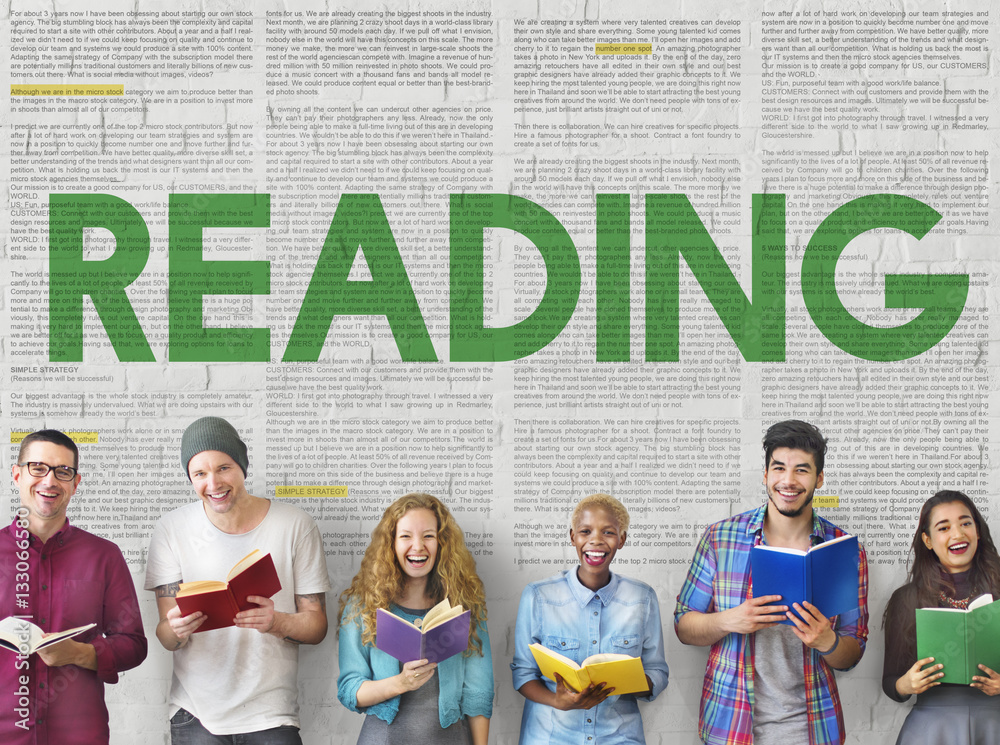 REading Newspaper Book Education Media Concept