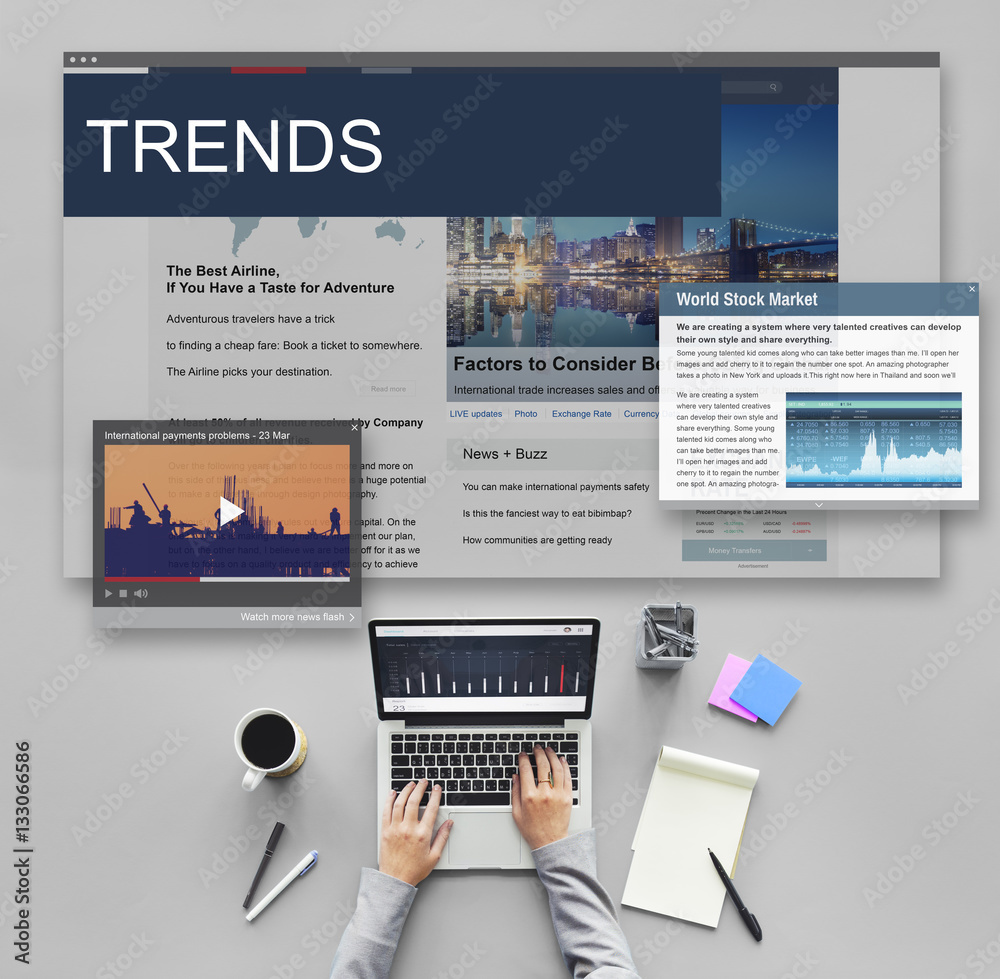 Update Trends Report News Flash Concept