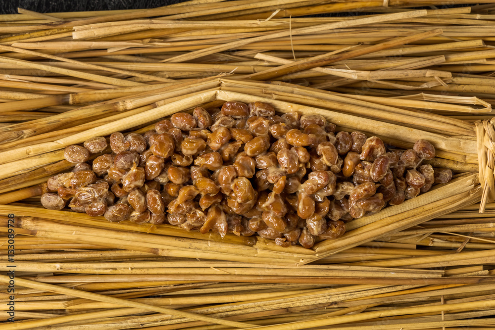 藁入り納豆　Natto Japanese foods