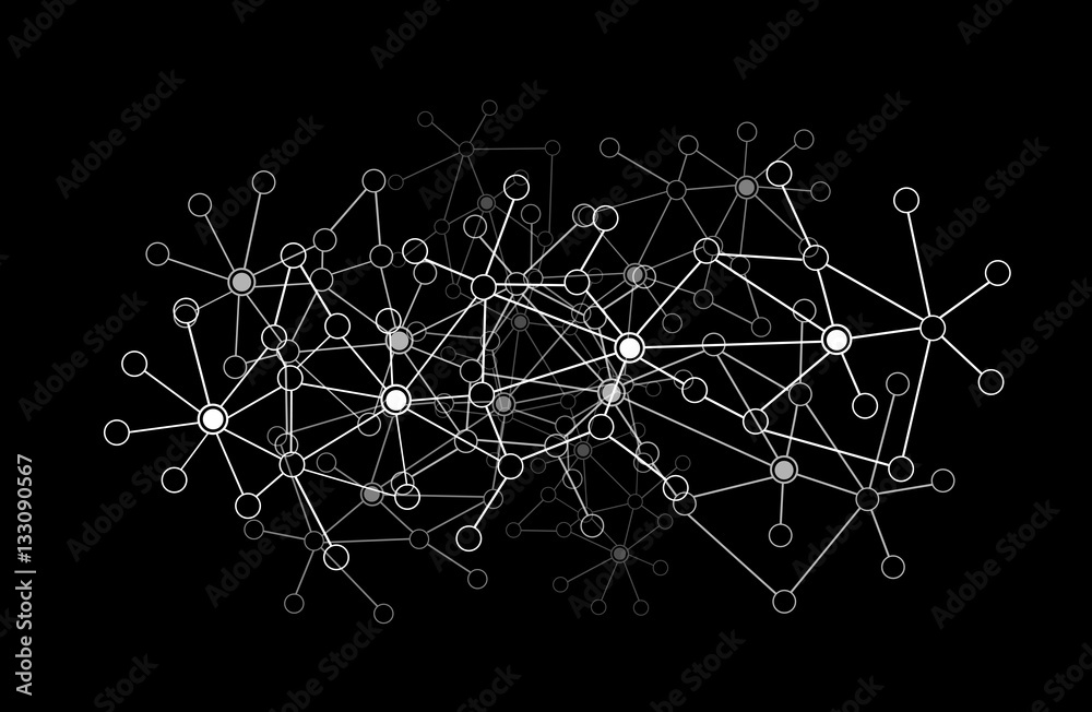 Futuristic data network illustration