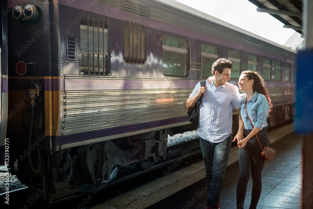 Couple Travel Destination Journey Togetherness Concept